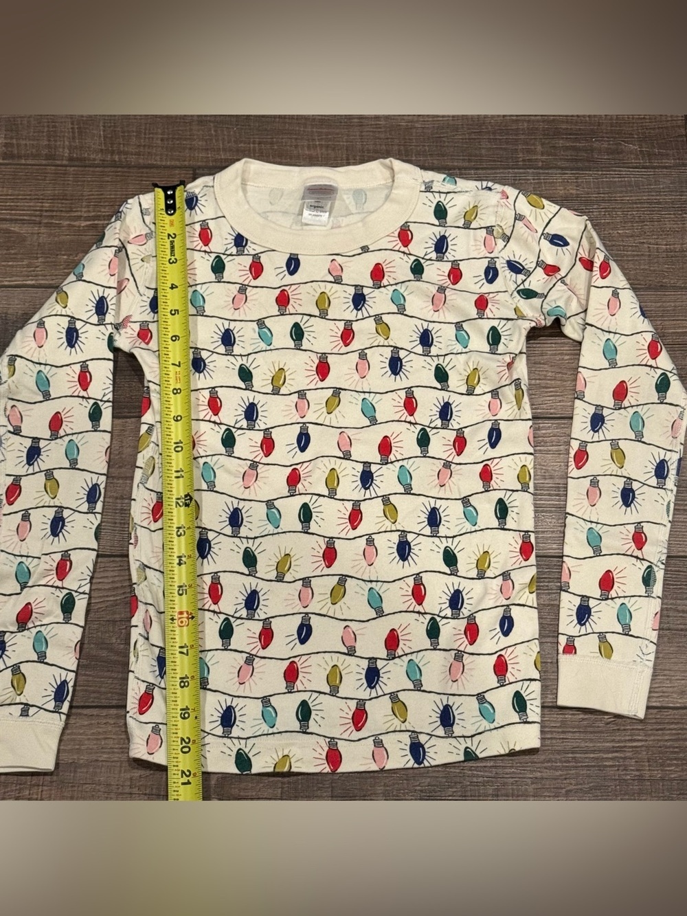 Hanna Andersson Christmas Lights Holiday Pajamas Size 12 EUC 100% Organic Cotton - Picture 6 of 16